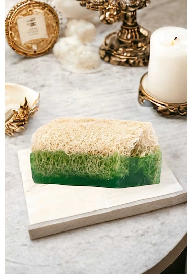 %100 El Yapımı Doğal Kabak Lifli Aloe Vera Sabun 120 Gr