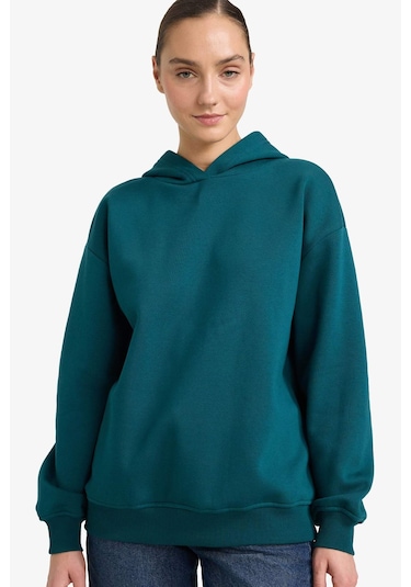 Defacto Relax Fit Kapüşonlu Basic Düz Kalın Sweatshirt D9935ax25wngn246 Yeşil-gn246 Defacto Relax Fit Kapüşonlu Basic Düz Kalın Sweatshirt D9935ax25wngn246 Yeşil-gn246