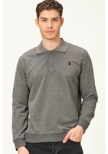 V4007 Dewberry Erkek Sweatshırt-antrasit Antrasit