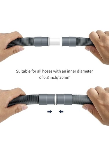 Parça Çamaşır Makinesi Tahliye Hortumu Konnektörleri Yıkama Uzatma Adaptörü İle 4 Adet Tahliye Hortumu Kelepçesi 0323 Diğer