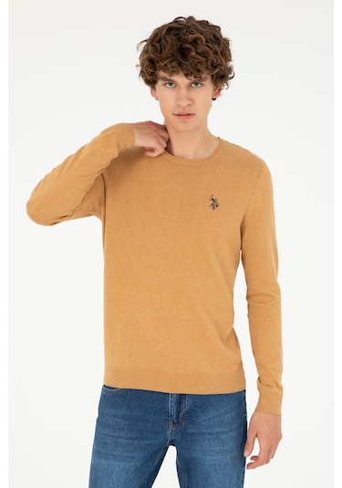 U.s. Polo Assn. Erkek Camel Melanj Kazak /triko 50293505-vr122 Camel Melanj