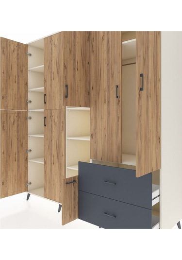 Kronos Dolap 12 Raflı 2 Çekmeceli Tek Askılı 220x59x243 Aytaşı-çam/antrasit Atlas Çam/antrasıt Kronos Dolap 12 Raflı 2 Çekmeceli Tek Askılı 220x59x243 Aytaşı-çam/antrasit Atlas Çam/antrasıt