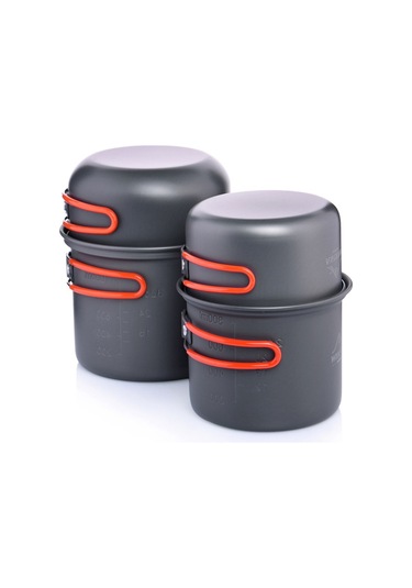 Wıdesea Wsc-102 4 Adet/Takım Pişirme Gereçleri Yürüyüş Kamp Pot Tava Kase Tencere 2-3 Kişi Için Fda Sertifikası Yok Bpa Içermez