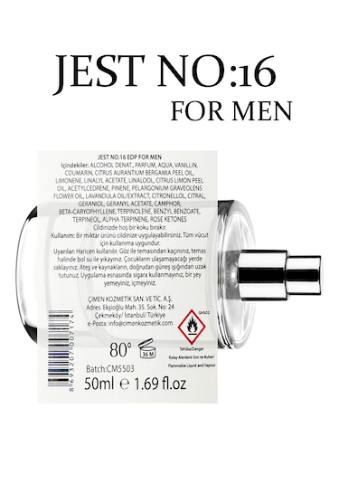 Jest No:16 Edp For Men