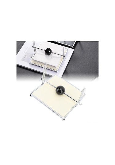 Geeroyoo Klasik Tarzlı Krem Renkli Dikdörtgen Peçete Tutucu, Merkezi Top Bar İle Rüzgarlı Ortamlarda Sağlık, Mutfak, Restoran Ve Otel İçin Dayanıklı Demir Peçete Tutucu Süt Beyazı