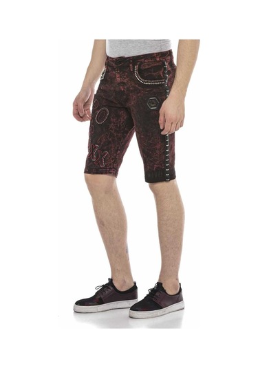 Ck207 Alaca Parlak Metalli Kot Şort 001