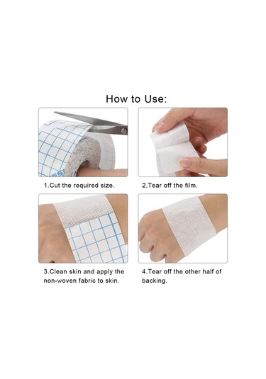 Yifomall Medikal Nöron Kumaş Bant 10cmx10m - Nem Geçirgen, Yumuşak, Allerjiye Duyarsız - Sargı, Plaster Ve Kateter Sabitleme İçin