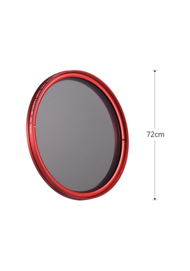 Yaozixa Fotga 72mm Nd2-nd400 Ayarlanabilir Nd Filtresi, Alüminyum Alaşımlı Optik Cam, Işık Azaltıcı Orta Gri Yoğunluk Filtresi
