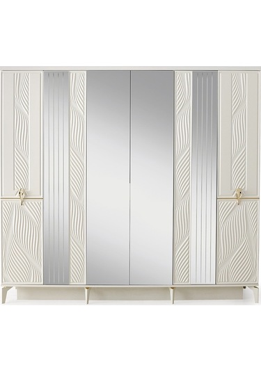Bükreş Gardırop-mdf-aytaşı-230x58x210cm-6 Kapak-aynalı Kapak-ücre