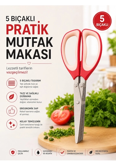 Pionny 5 Bıçaklı Sebze Doğrama Makası