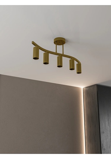 Solvia Vintage Eskitme 5 Li Spot Avize Gu10 Duylu Endüstriyel T 1 Adet