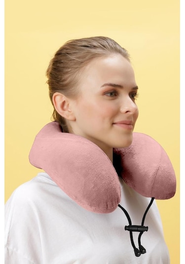 Viscofoam Comfy Ortopedik Seyahat Yastığı Visco Boyun Destekli Seyahat Yastığı - Somon | Ergo Travel