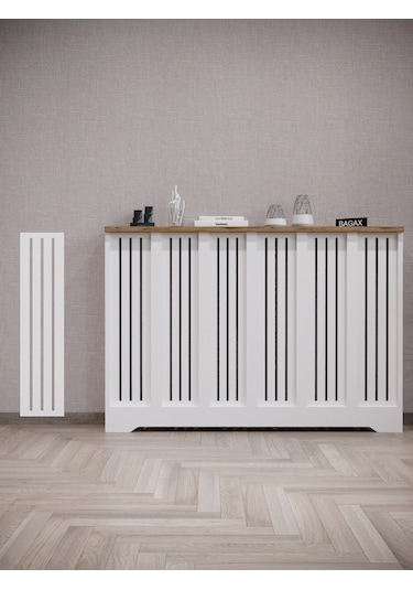 Efes Model Beyaz Üstü Çam Renk 116 CM Petek Kaplama Dresuar Çam