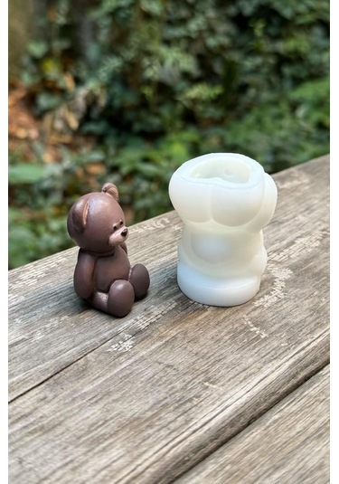 Mini Ayıcık Silikon Mum Kalıbı