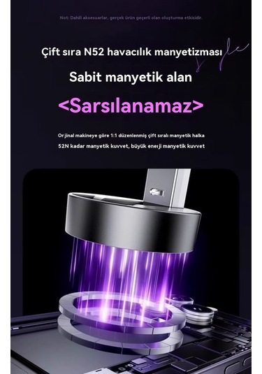 Pazly Vakum Adsorpsiyonlu Araba Cep Telefonu Tutucu Koruyucu Siyah 1 Adet 1 Adet