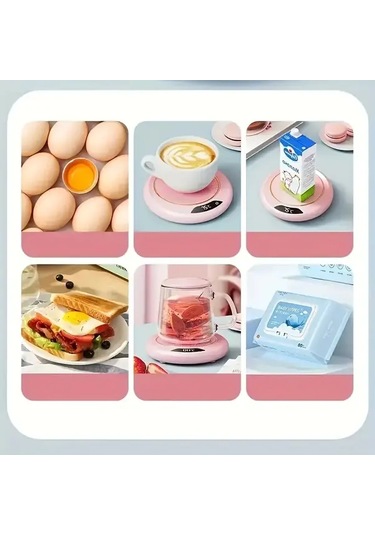 Willowhaven Pembe 1 Adet Usb Kahve Isıtıcı 3 Sıcaklık 8 Saat Otomatik Kapama Seyahat Bardağı Uyumlu