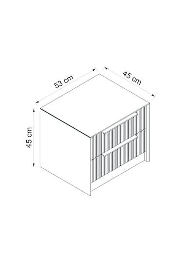 Kale Luxe 2 Çekmeceli Komodin - Antrasit