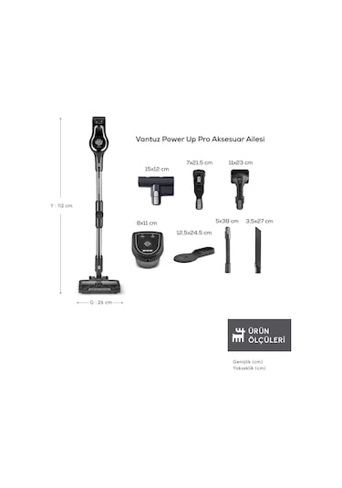 Karaca Power UP Pro Şarjlı Dikey Süpürge