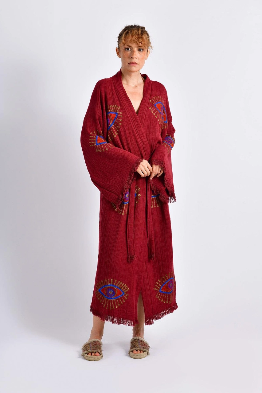 Brandsmithshop Bordo Visionguard Kimono Çok Renkli