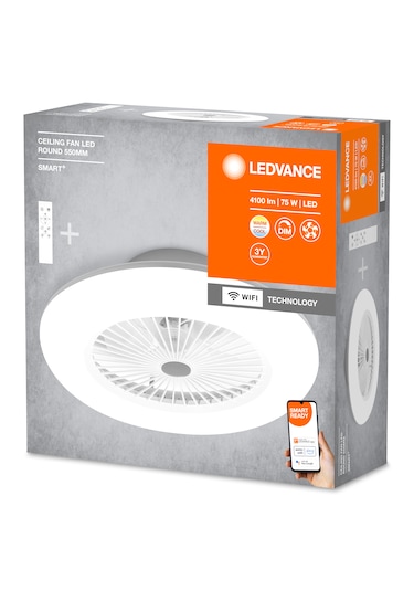 Ledvance Smart Led Fanlı Tavan Armatürü Beyaz Gri