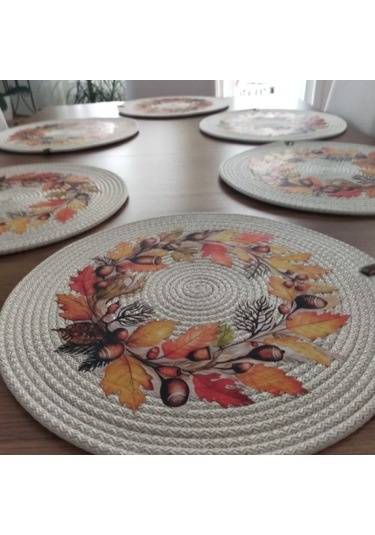 6 Kişilik 12 Parça Amerikan Servis, Hasır Supla Takımı, Tabak Ve Gold