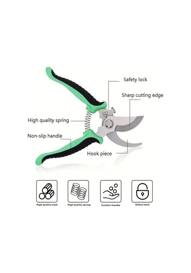 Pruner Bahçe Makası Profesyonel Keskin Bypass Budama Makası Ağaç