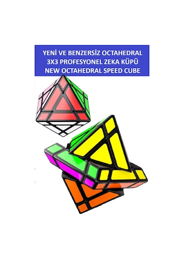 Benzersiz 3x3 Oktahedon Profesyonel Zeka Küpü - Unıque Octahedron Professıonal Speed Cube-sabır Küpü