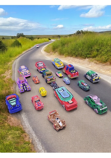 Taş Boyama Okul-ev Çocuk Etkinliği, 14 Parça Xxl-xl-l Dev Arabala