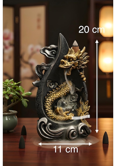 Dragon Zen Tütsülük Backflow Tütsü Şelalesi Mistik Meditasyon Dekoru