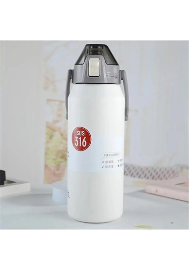 Kişiselleştirilebilir Soğuk Tutması İçin Özel 316l Termos Beyaz Beyaz