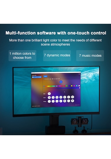 Rgb Phantom Atmosfer Gösterim Led Işık Çubuğu Müzik Ritmi Dinamik Işık Senkronizasyonu Yazılım Kontrol Edilebilir Renk/dinamik Mod/müzik Modu Diğer