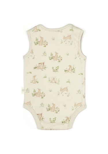 Bebek 3lü Askılı Badi Kutu Set %100 Organik Pamuk, Bebek Ve Yenidoğan Serisi - Csy5709 Ekru