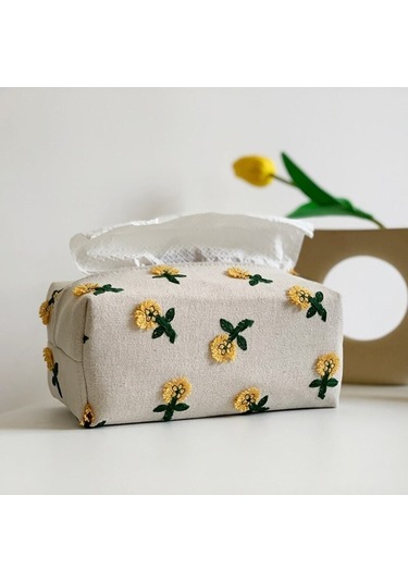 Kırmızı-japon Küçük Çiçek Doku Kutusu Işık Lüks Karton Oturma Odası Yemek Odası Dekorasyon Peçete Kapağı Güzel Bez Kapak