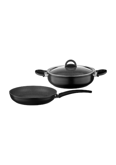 Leggno 3 Parça Granit Set 26 Cm Derin Tencere Tava Renkli