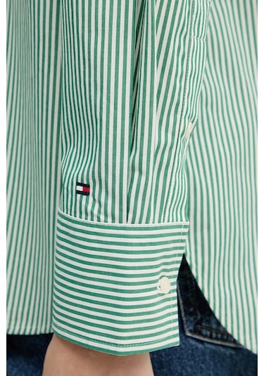 Tommy Hilfiger Bayan Gömlek Ww0ww48190 0cd Yeşil Yeşil