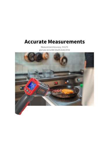 Kızılötesi Lcd Dijital Ekran Sıcaklık Ölçüm Tabancası Kırmızı
