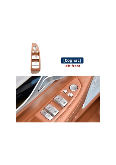Lhd Araba Ön Sol Sağ Pencere Kaldırıcı Anahtarı Dış Çerçeve Panel Kapak Regülatörü Front Light Brown L 1 Piece Set