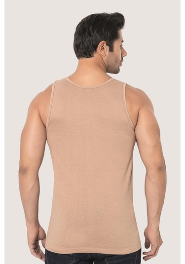 Erkek Ten Rengi Penye Atlet %100 Pamuk 3'lü Paket Ten