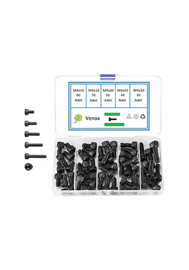 Venoa İc270 İmbus Civata Seti M4 Çantalı 270 Parça Diğer