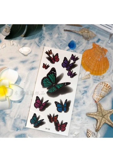 Vkemall 3d Kanatlı Motifli Su Geçirmez Dövme Sticker - Sağlıklı Kullanim, Kolay Uygulama, 9x19cm, Tam Zamanlı Stok, Özel Tasarım İmkânı Gümüş