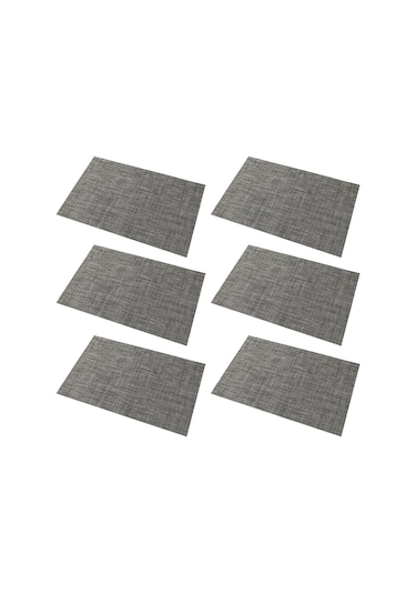 Xurunkeji Placemats 6'lı Set Yıkanabilir Silinebilir Mutfak Masası İçin Placemats Isıya Dayanıklı Kaymaz Masa Matları-b Gri