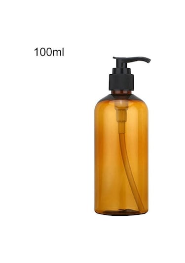 Kahverengi 100ml-100/200/300ml Büyük Kapasiteli Dağıtıcı Şişe Sıvı Losyon Şampuan Sabun Basın Şişeleri El Seyahat Doldurulabilir Taşınabilir Şişe