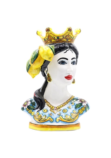 Moor Dekoratif Desenli Büst Heykel