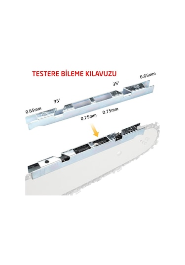 Vinko 03132 Zincir Testere Bileme Eğe Takımı 7 Parça