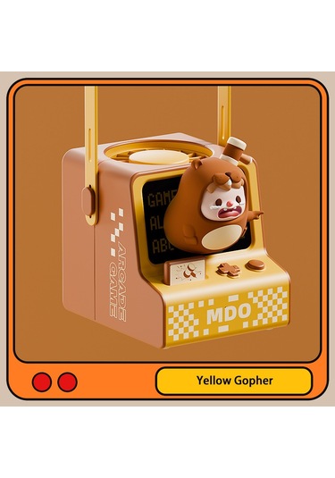 Mini Retro Oyun Konsolu Elektrikli Şarj Fanı Cu Olmadan Sarı,