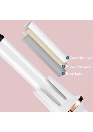 Sones Çift Yönlü Dönen Seramik Sır Kaplamalı Otomatik Bukle Makinesi Saç Bakımı, Fiş: Ab Fişi Beyaz