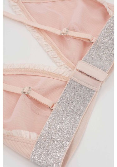 LOYA Kadın Somon Denis Ribb Bra Sütyen SOMON