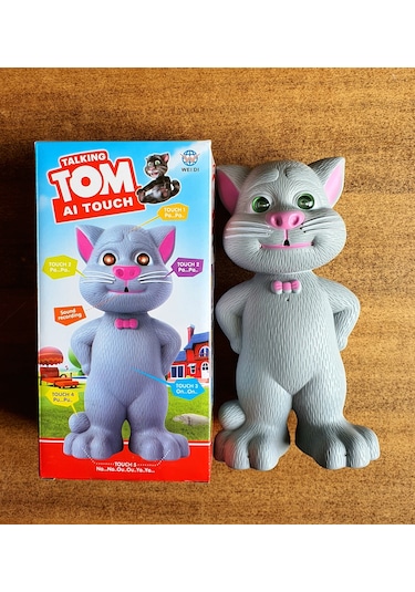 Oyuncak Konuşan Kedi Tom Ses Kaydeden Müzikli 20 Cm