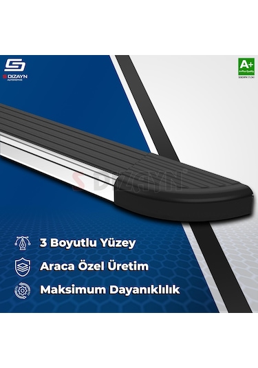 S-dizayn Renault Captur Skyline Krom Yan Basamak 173 Cm 2013-2020 A+ Kalite