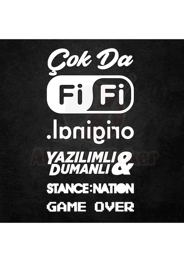 Oto Arka Cam Sticker 40 20 Cm Beyaz Model:54